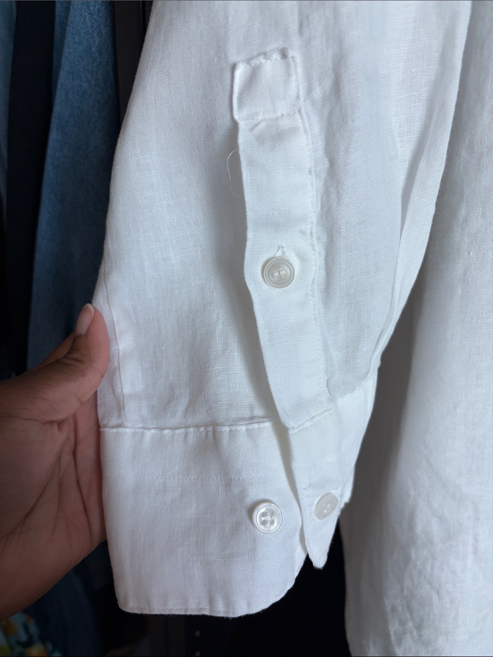 Banana Republic Oversized Linen Shirt- White - Picture 3 of 4